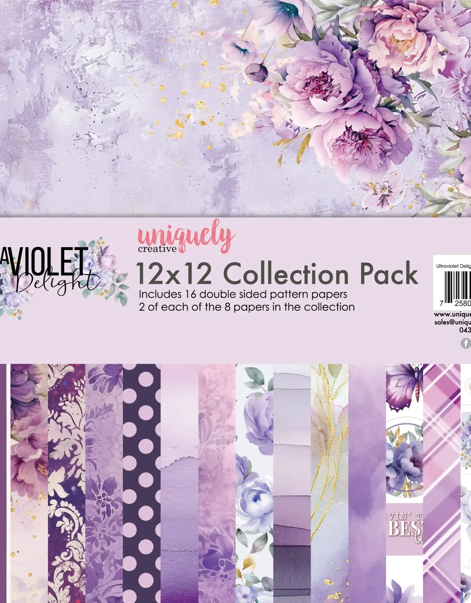 Uniquely Creative Uniquely Creative Ultra Violet Delight paperpack  12 X12  16 vel