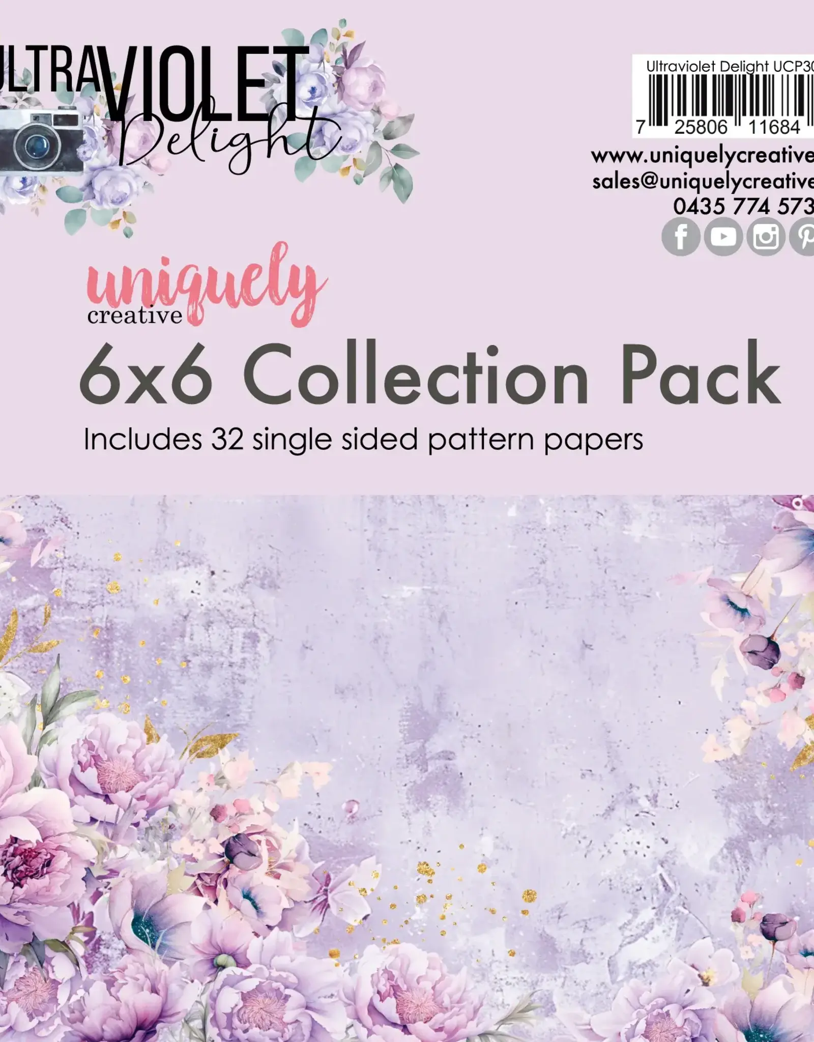 Uniquely Creative Uniquely Creative Ultra Violet Delight paperpack  6 x 6  32 vel