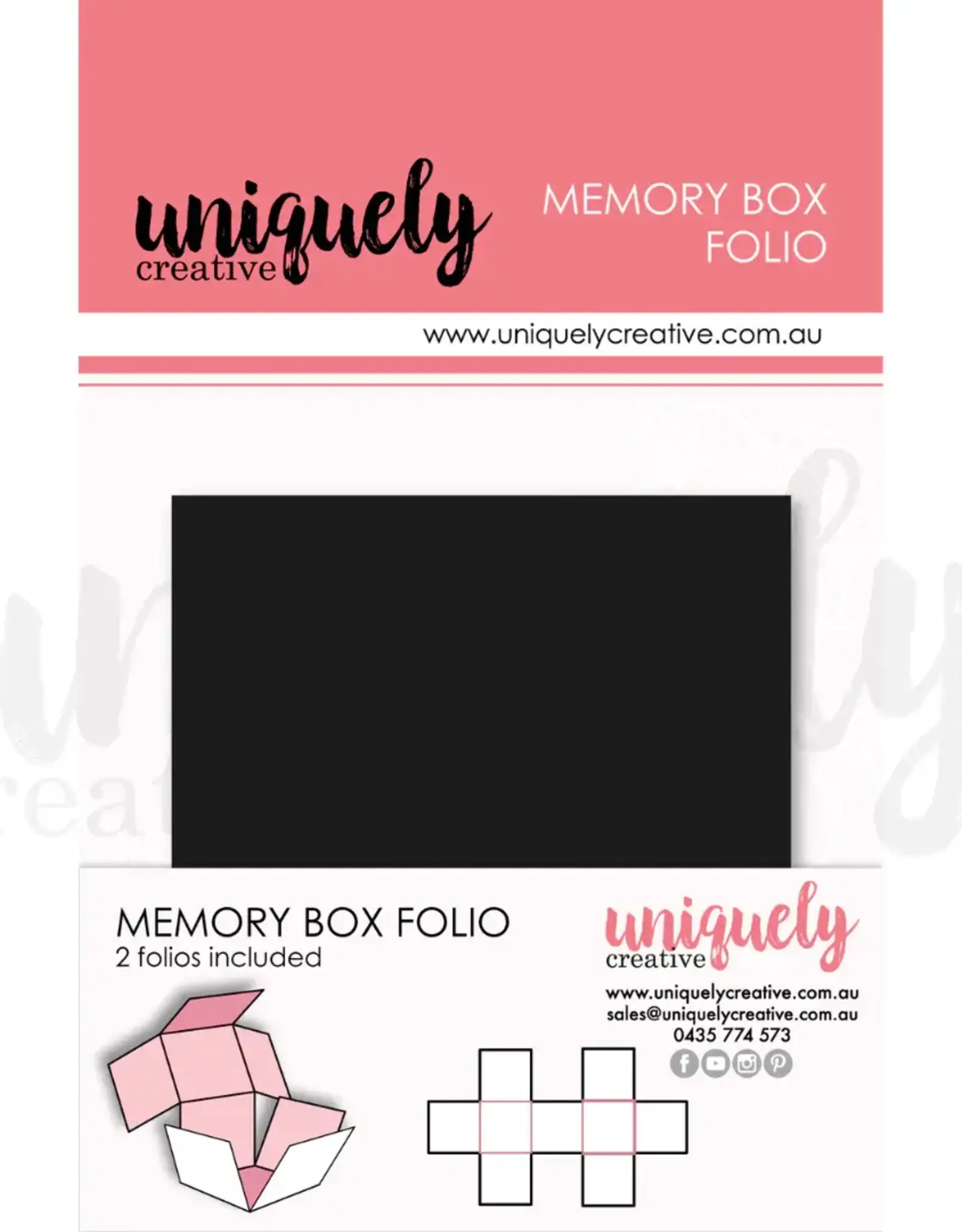 Uniquely Creative Uniquely Creative memory box folio zwart  (2 stuks)