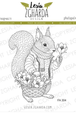 Lesia Zgharda Lesia Zgharda Squirrel with flowrs FA304