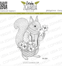 Lesia Zgharda Lesia Zgharda Squirrel with flowrs FA304