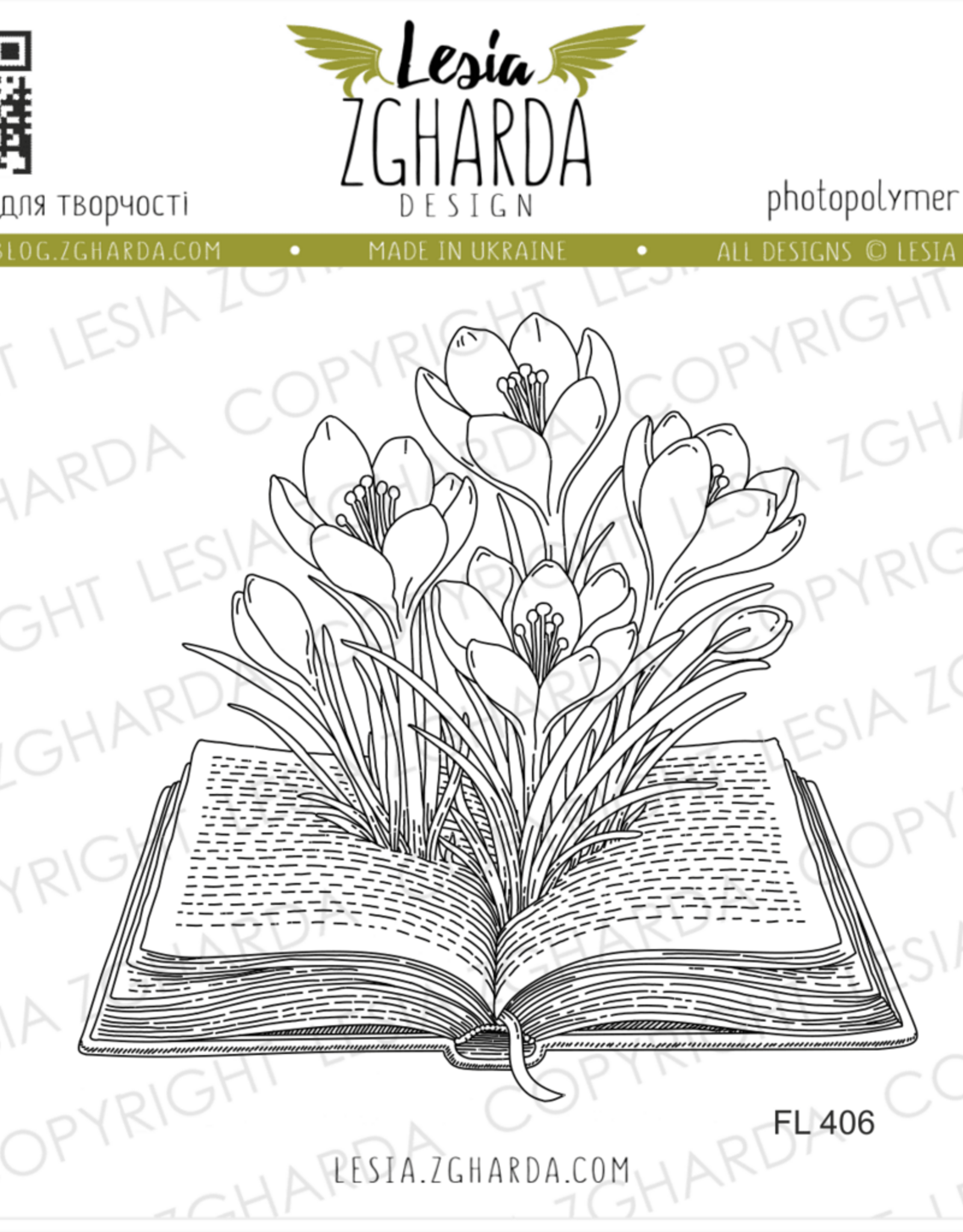 Lesia Zgharda Lesia Zgharda Crocus Blooms from the Book  FA406
