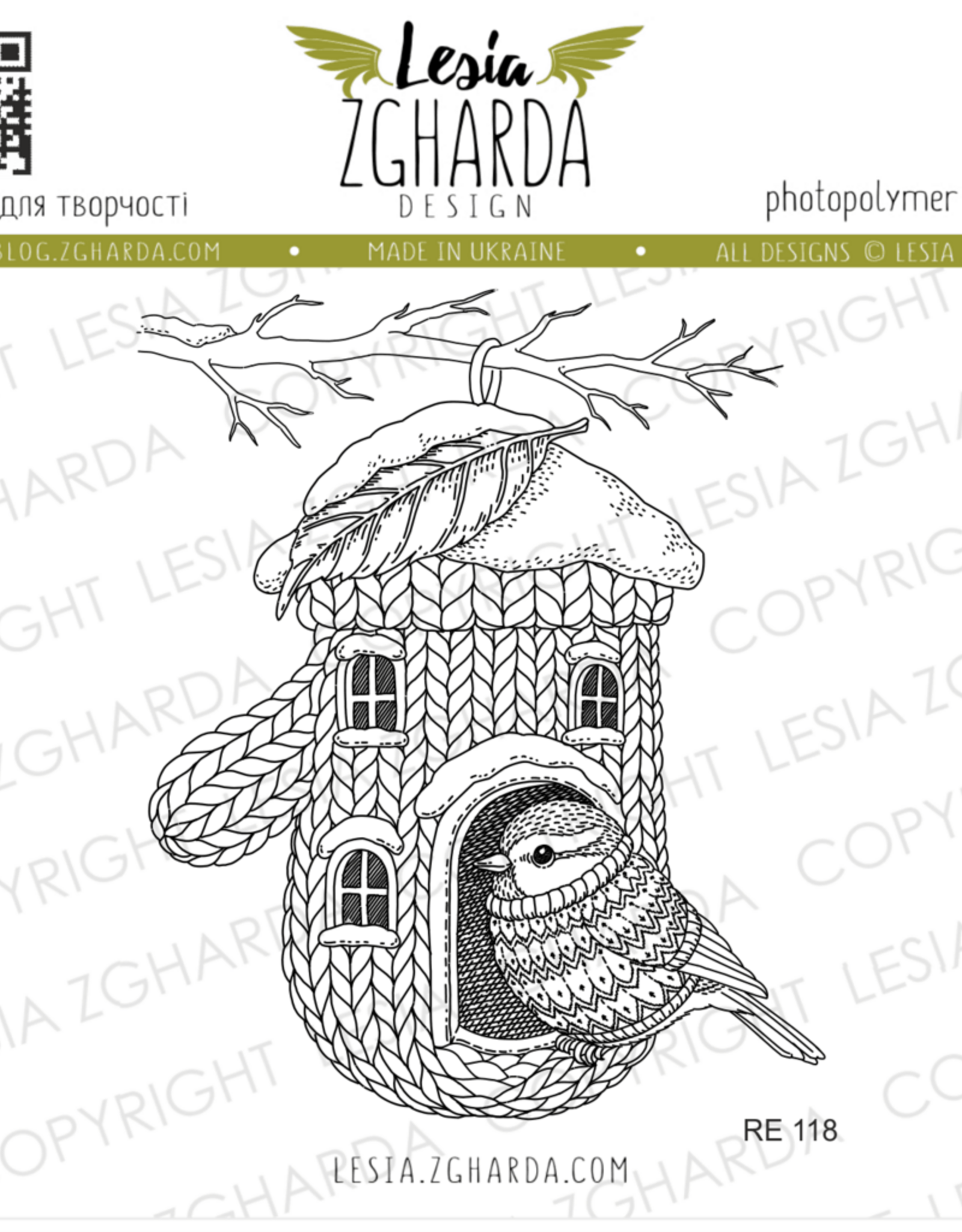 Lesia Zgharda Lesia Zgharda Knitted Glove Birdhouse   RE118