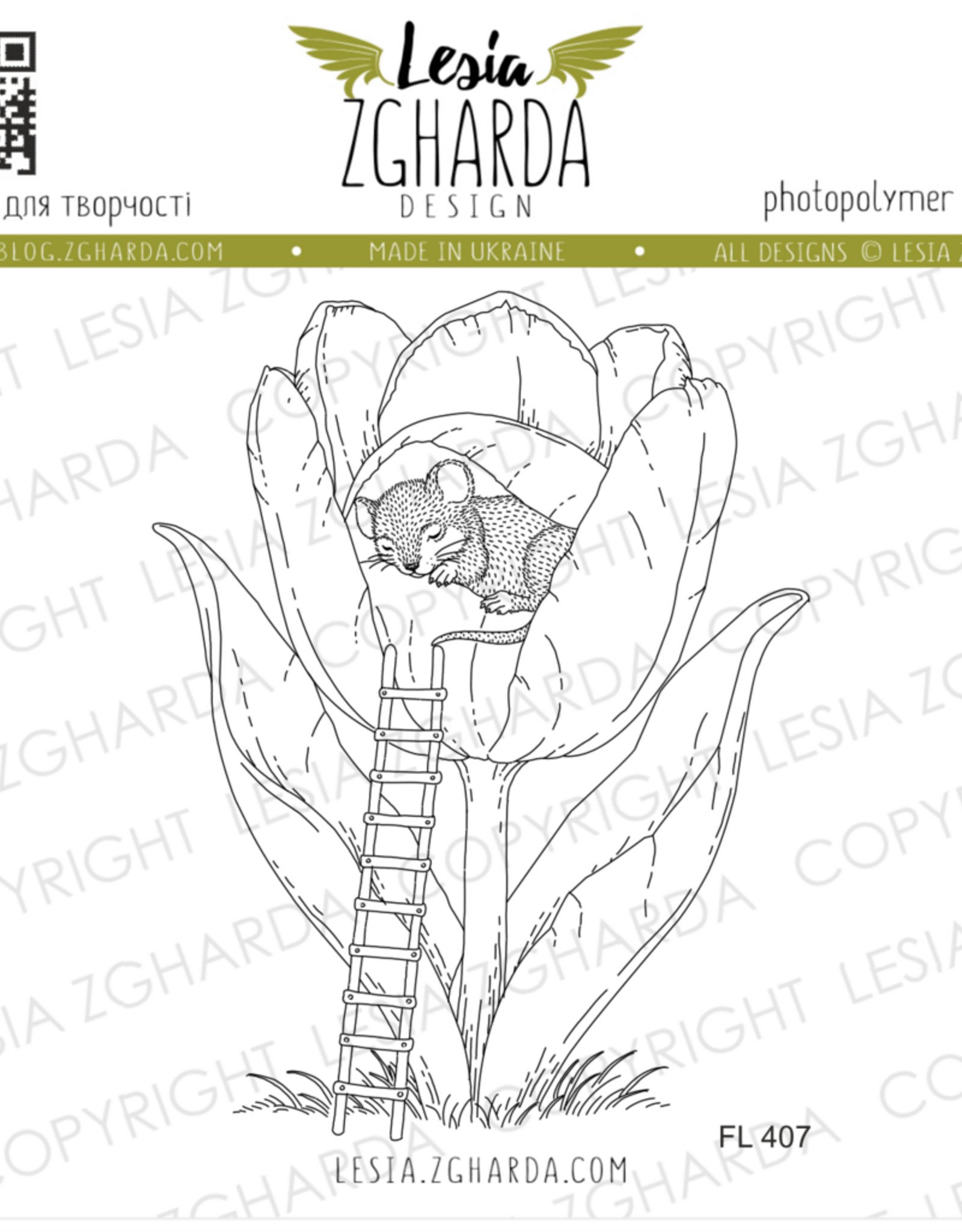 Lesia Zgharda Lesia Zgharda Mouse Sleeping in a Tulip FL407