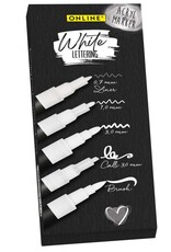 White lettering set 5 tips