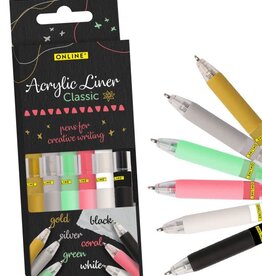online Acrylic Liner assorti classic 6 kleuren