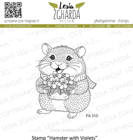 Lesia Zgharda Lesia Zgharda Hamster with Violets FA310