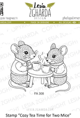 Lesia Zgharda Lesia Zgharda Cozy Tea Time for Two Mice FA308