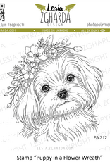 Lesia Zgharda Lesia Zgharda Puppy in a Flower Wreath FA312