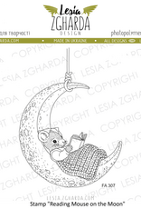 Lesia Zgharda Lesia Zgharda Reading Mouse on the Moon FA307