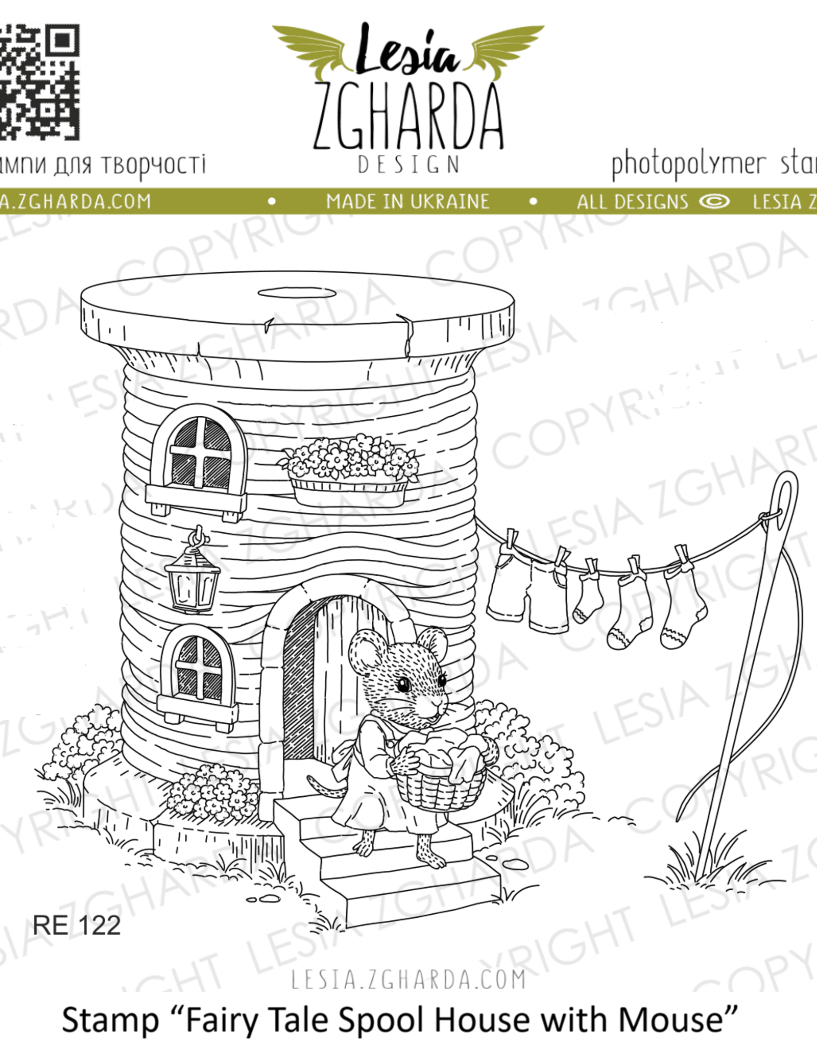 Lesia Zgharda Lesia Zgharda Fairy Tale Spoole House with Mouse RE122