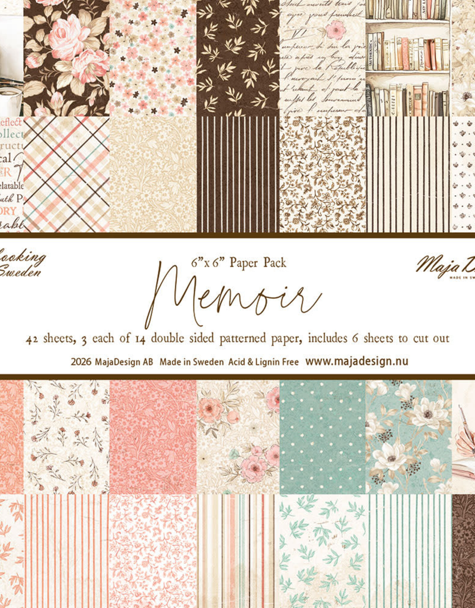 Maja Design Maja Design Memoir  6x6  15 vel x 3, 6 vel om uit te knippen en 2 bonus vel om te  knippen