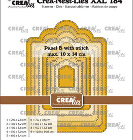 Crealies Crea-Nest-Lies XXL stansen no. 184, Paneel B met stiklijn  CLNestXXL184