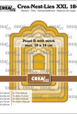 Crealies Crea-Nest-Lies XXL stansen no. 184, Paneel B met stiklijn  CLNestXXL184