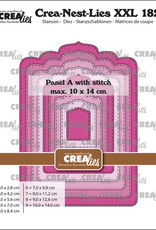 Crealies Crea-Nest-Lies XXL stansen no. 182, Paneel A met stiklijn  CLNestXXL182
