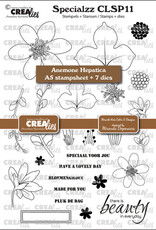 Crealies Crealies Specialzz no. 11, Anemone Hepatica (A5 stempelvel + stansen)  CLSP11