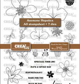 Crealies Crealies Specialzz no. 11, Anemone Hepatica (A5 stempelvel + stansen)  CLSP11