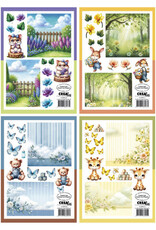 Crealies Crealies Knipvellen: Bundel 8 vellen Lente A-H (van elk één)  CLSVP902