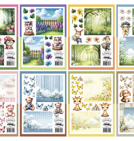 Crealies Crealies Knipvellen: Bundel 8 vellen Lente A-H (van elk één)  CLSVP902