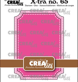 Crealies Crealies X-tra stansen no. 65, ATC Ticket met stiksteeklijn  CLXtra65