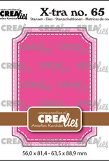 Crealies Crealies X-tra stansen no. 65, ATC Ticket met stiksteeklijn  CLXtra65