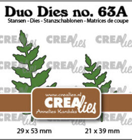 Crealies Crealies   Duo Dies no. 63a, Blaadjes 15 spiegelbeeld  CLDD63A