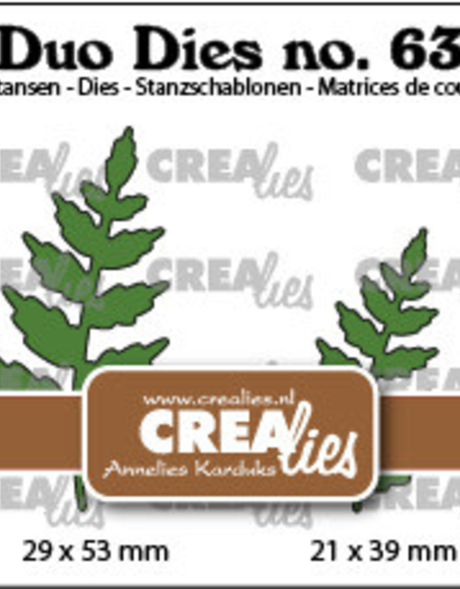 Crealies  Duo Dies no. 63, Blaadjes 15  CLDD63