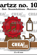 Crealies Crealies Partzz stansen no. 107, Waszegels Baby  CLPartzz107