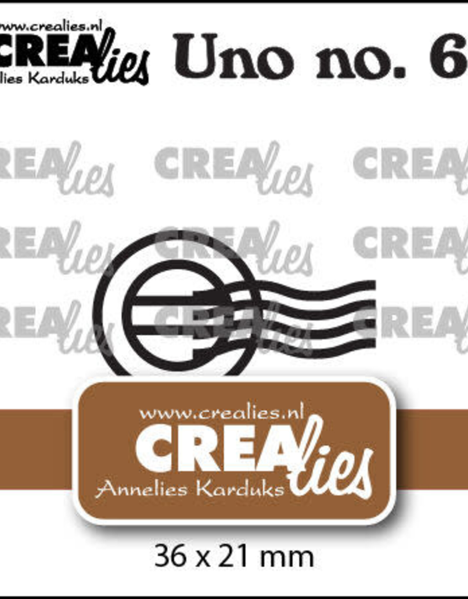 Crealies Crealies Uno stans no. 68, Poststempel Middel  CLUno68