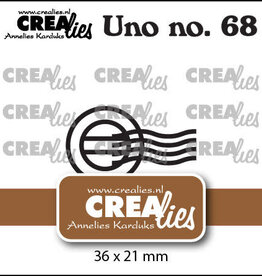 Crealies Crealies Uno stans no. 68, Poststempel Middel  CLUno68