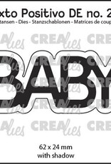 Crealies Crealies Texto Positivo Stanzschablonen no. 207, BABY  POSDE207