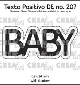 Crealies Crealies Texto Positivo Stanzschablonen no. 207, BABY  POSDE207