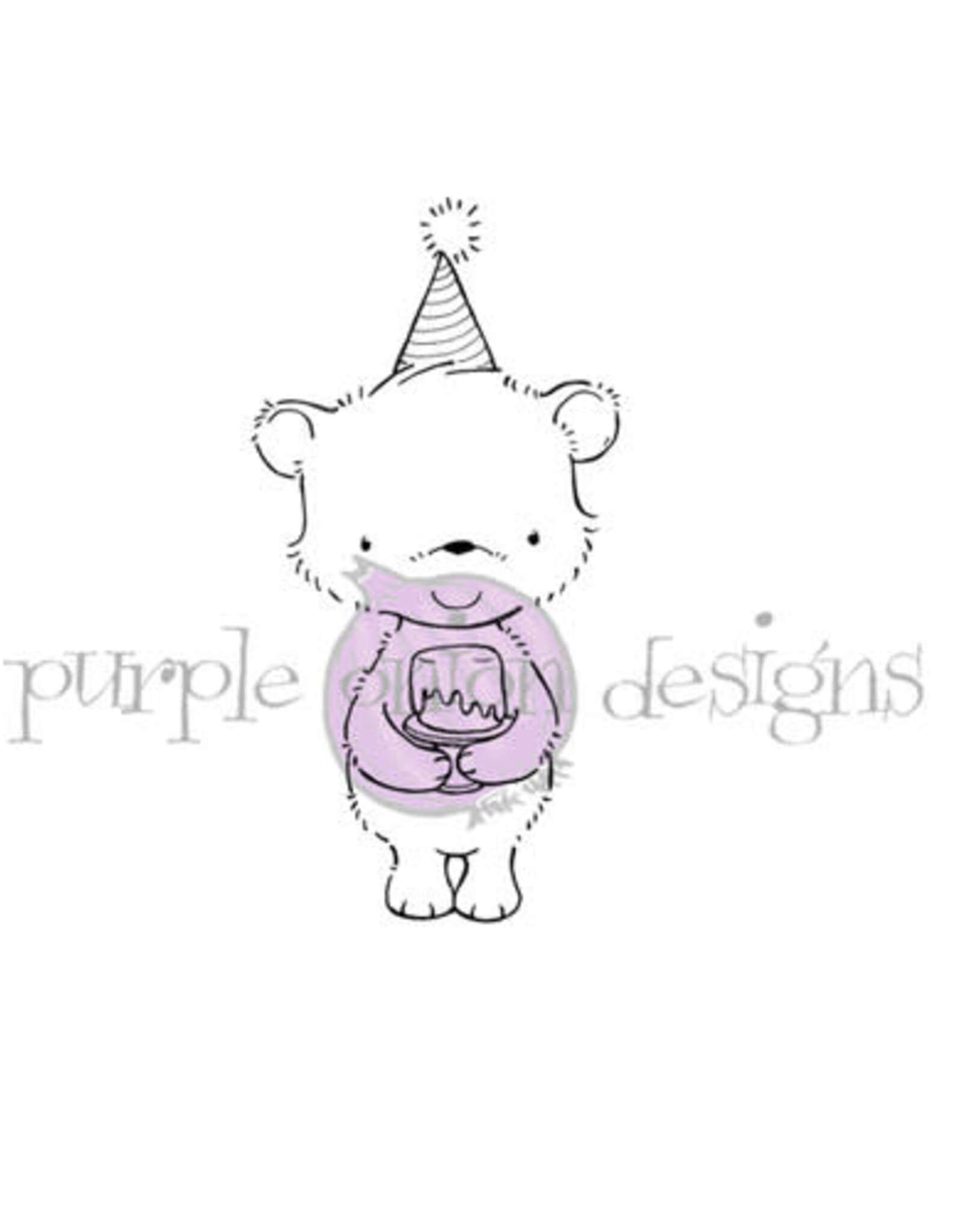 Purple Onion Designs Purple Onion Designs Stacey Yacula - Dylan (Party bear holding cake)