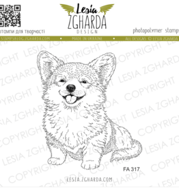 Lesia Zgharda Lesia Zgharda Stamp “Happy Corgi”  FA317