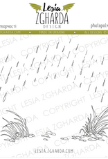 Lesia Zgharda Lesia Zgharda Stamp “Seamless Rain Pattern with Grass”  FL412