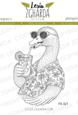 Lesia Zgharda Lesia Zgharda Stamp "Chill Goose with Lemonade in Sunglasses" FA321