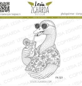 Lesia Zgharda Lesia Zgharda Stamp "Chill Goose with Lemonade in Sunglasses" FA321