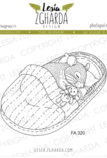 Lesia Zgharda Lesia Zgharda Stamp "Sleeping Mouse in a Cozy Slipper" FA320