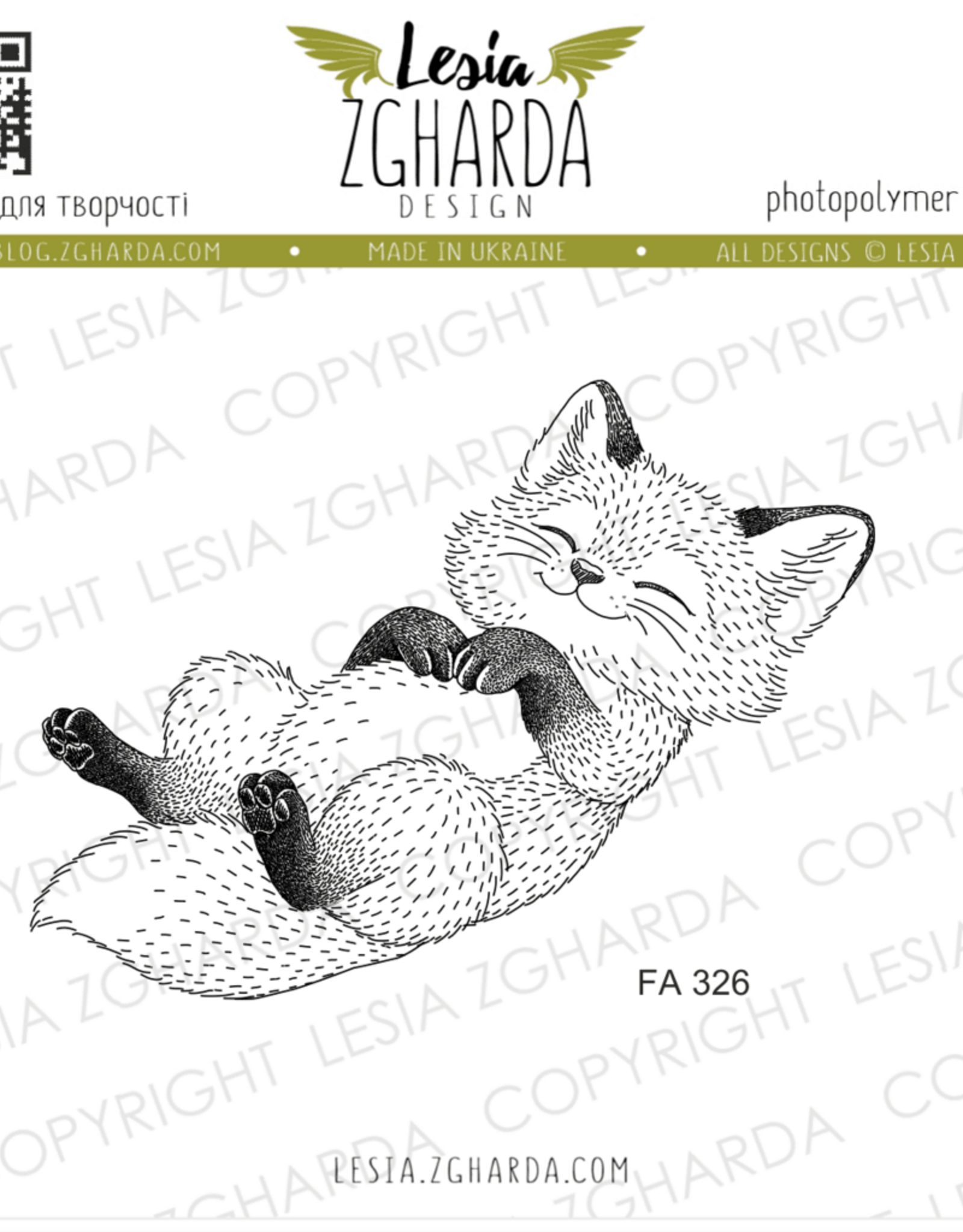 Lesia Zgharda Lesia Zgharda Stamp “Sleeping Fox Cub” FA326