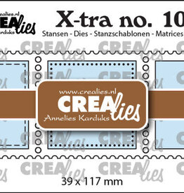 Crealies Crealies X-tra stansen no. 103, 3 postzegels vierkant in een rij  CLXtra103