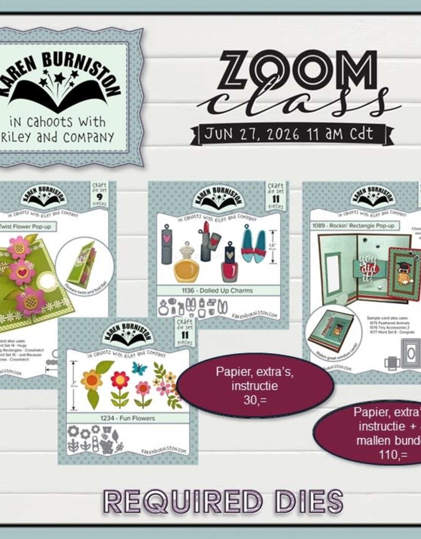 Karen Burniston Karen Burniston zoomclass 27 juni 2027  bundel