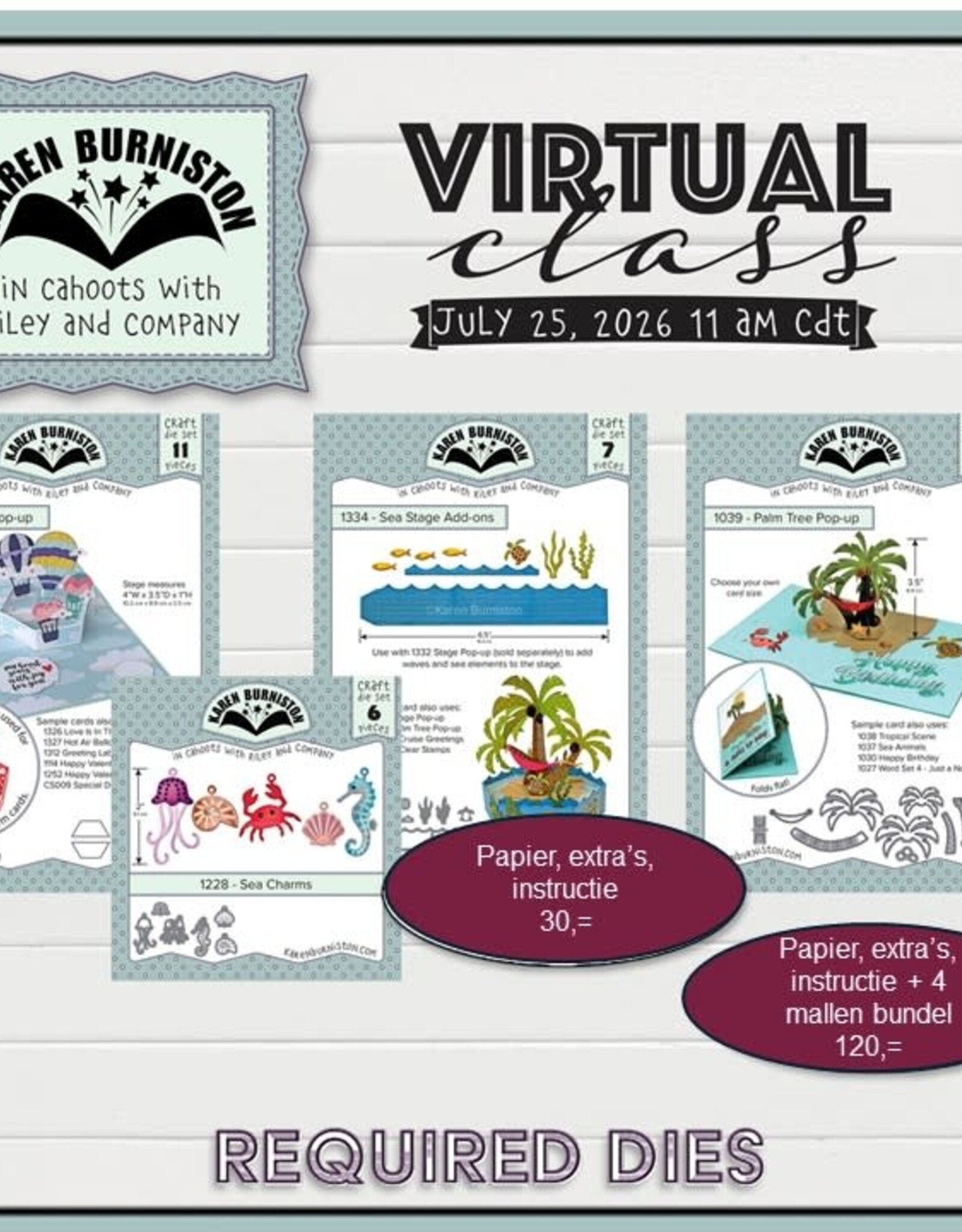 Karen Burniston Karen Burniston virtual class 25 juli 2026  bundel