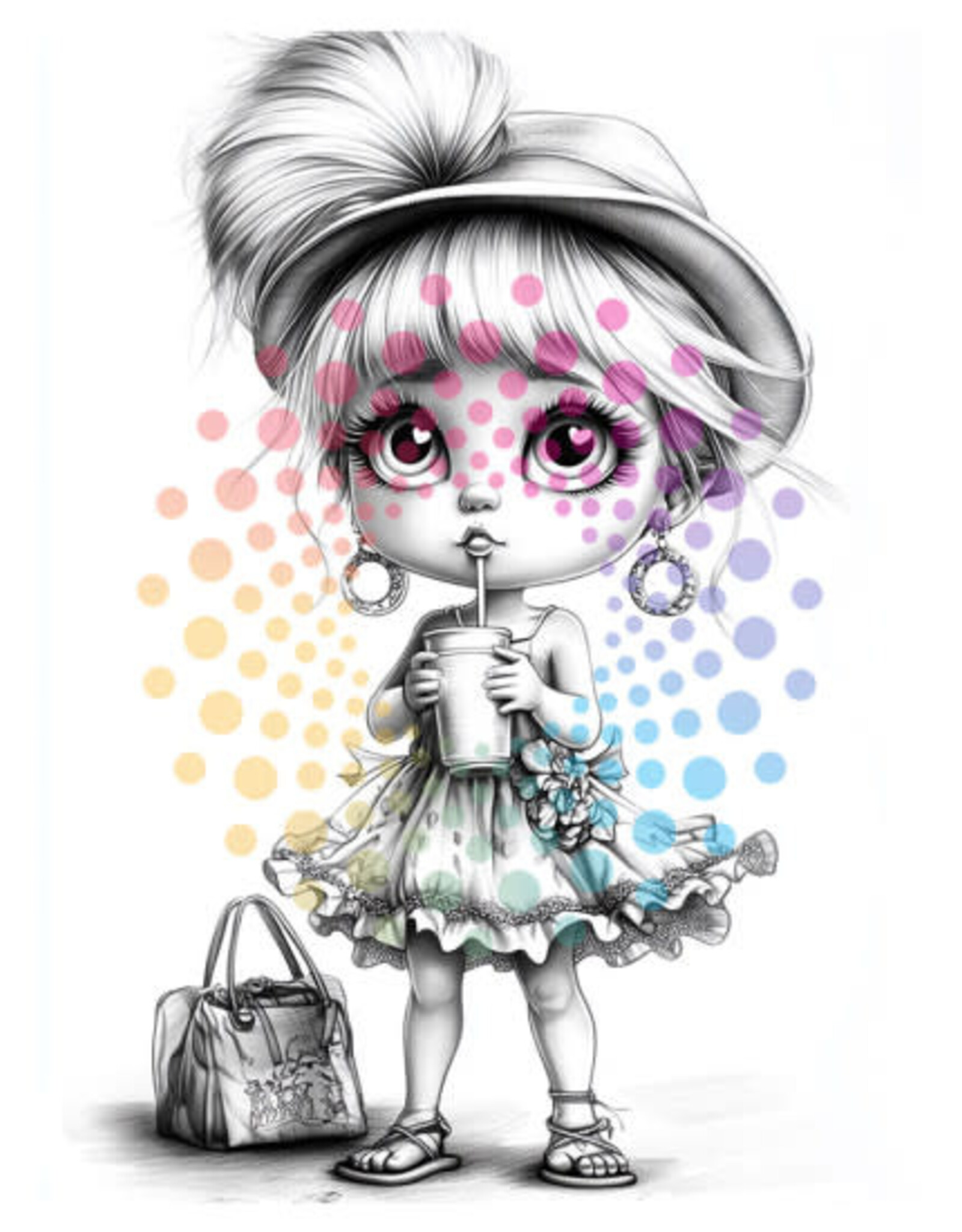 KleurLab KleurLab,  Chibi Girls , Kleurboek voor volwassenen