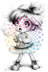 KleurLab KleurLab,  Chibi Girls , Kleurboek voor volwassenen