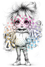 KleurLab KleurLab,  Chibi Girls , Kleurboek voor volwassenen