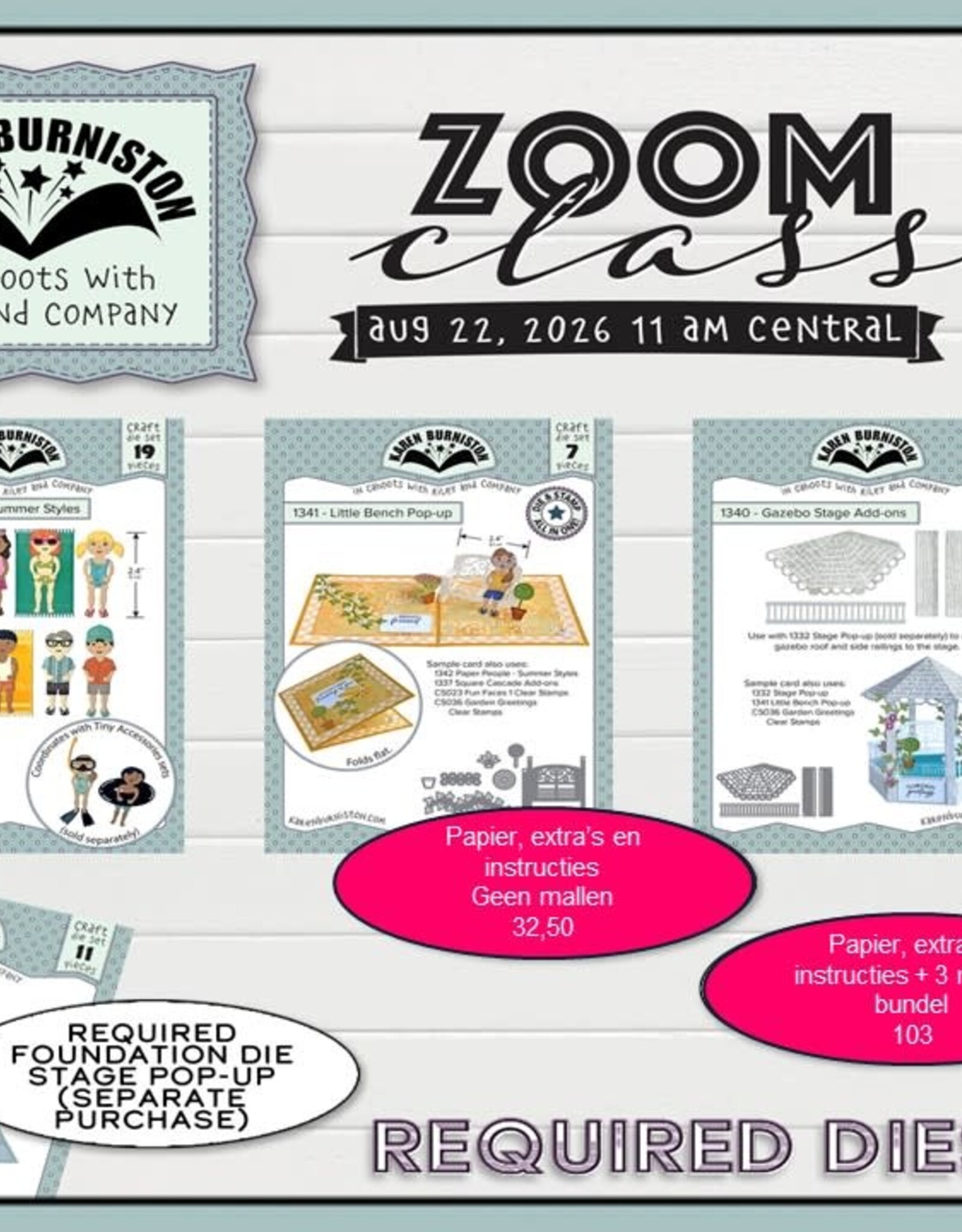 Karen Burniston Karen Burniston Zoomclass 22  Augustus 2026  Bundel