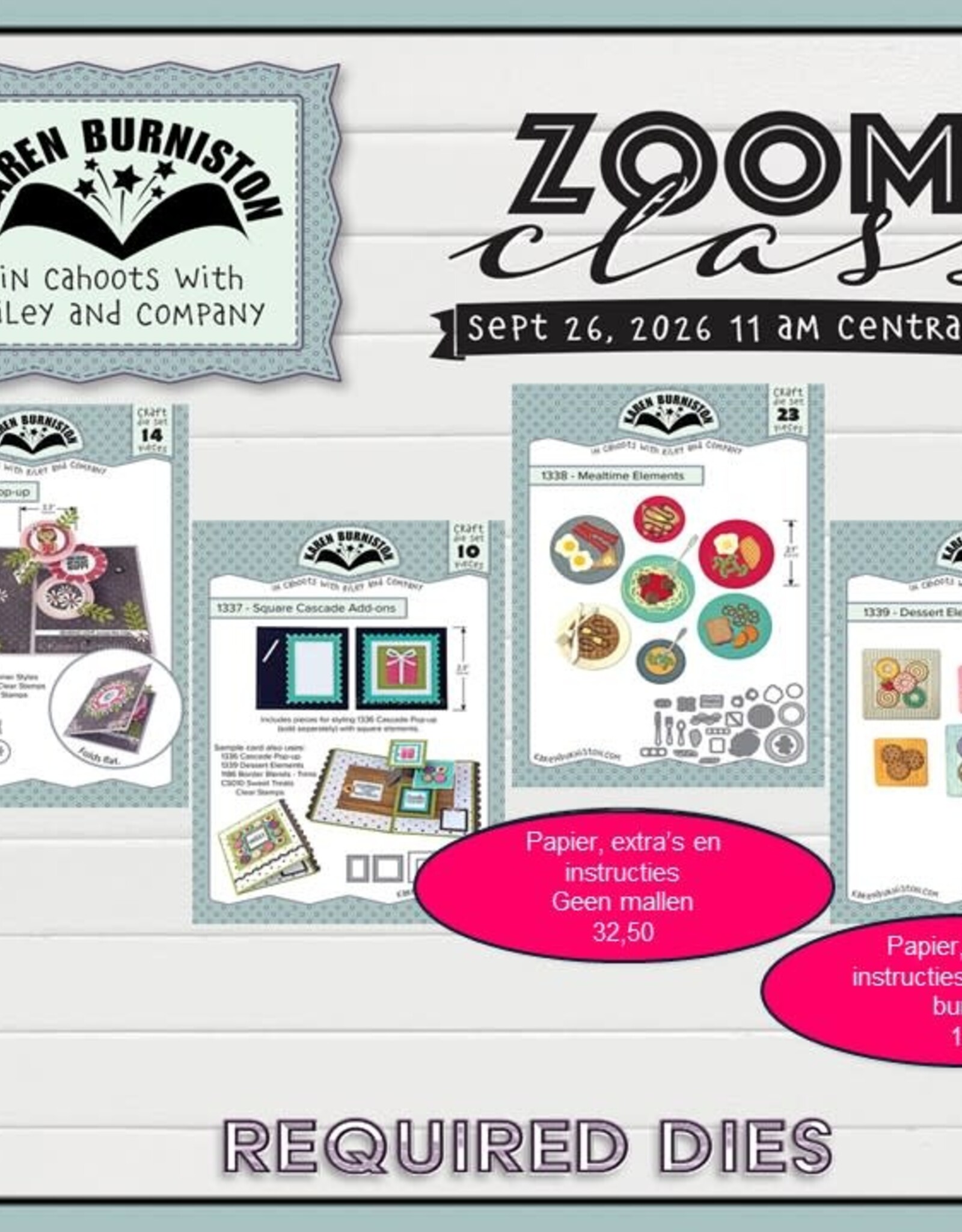 Karen Burniston Karen Burniston Zoomclass 26  September 2026  Bundel