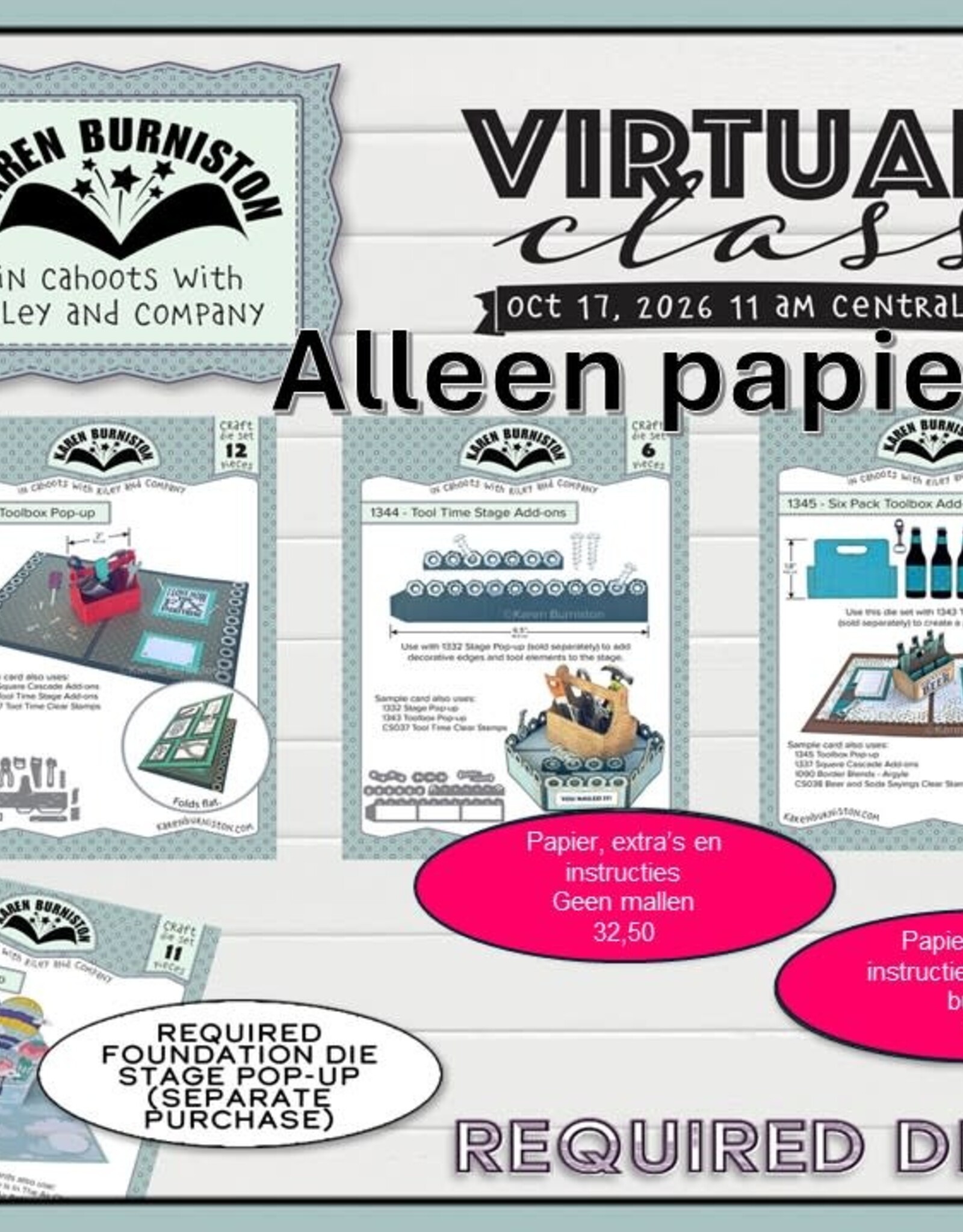 Karen Burniston Karen Burniston Virtual class 17 Okotber 2026  ALLEEN PAPIER