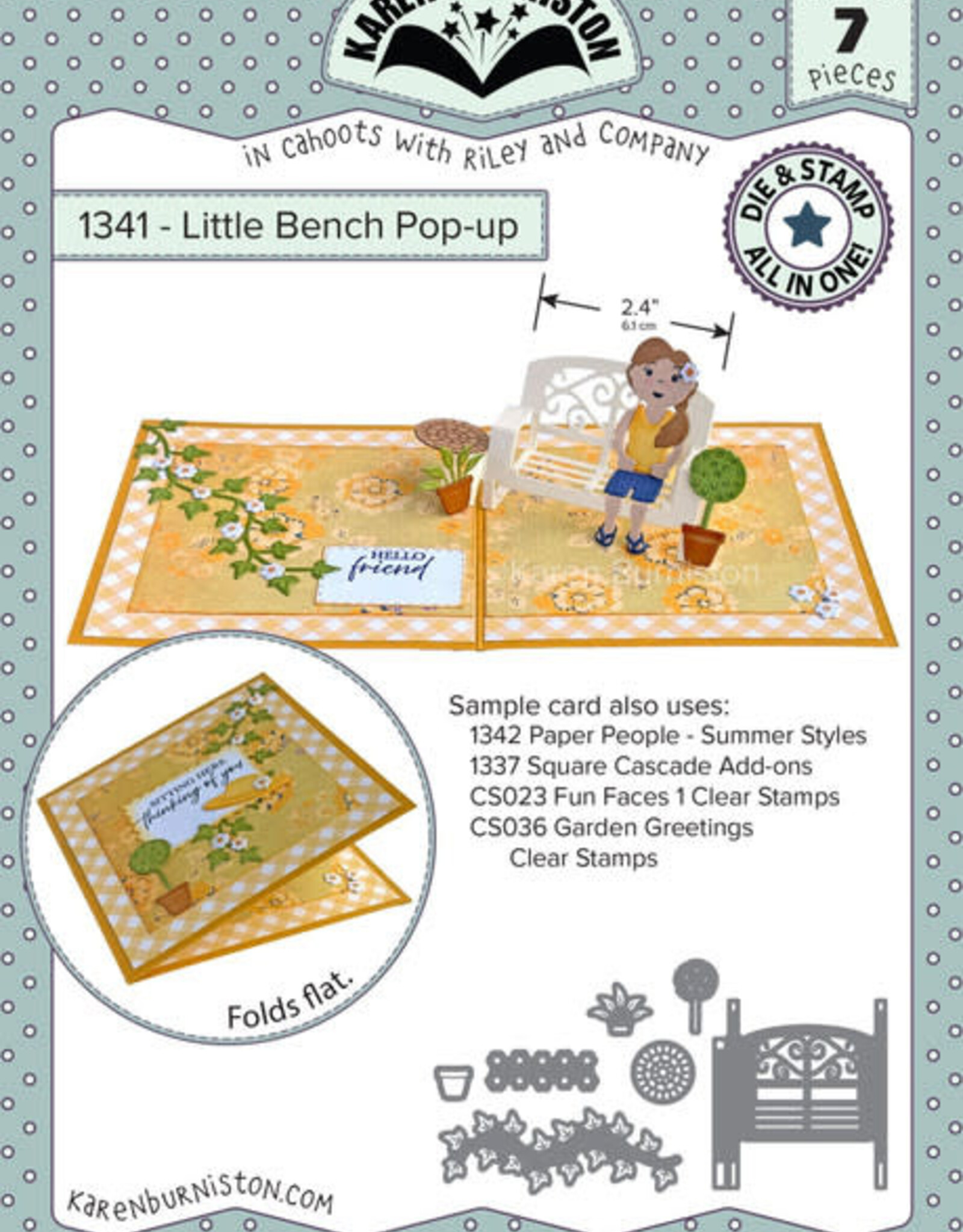 Karen Burniston Karen Burniston  Little Bench Pop-up  1341