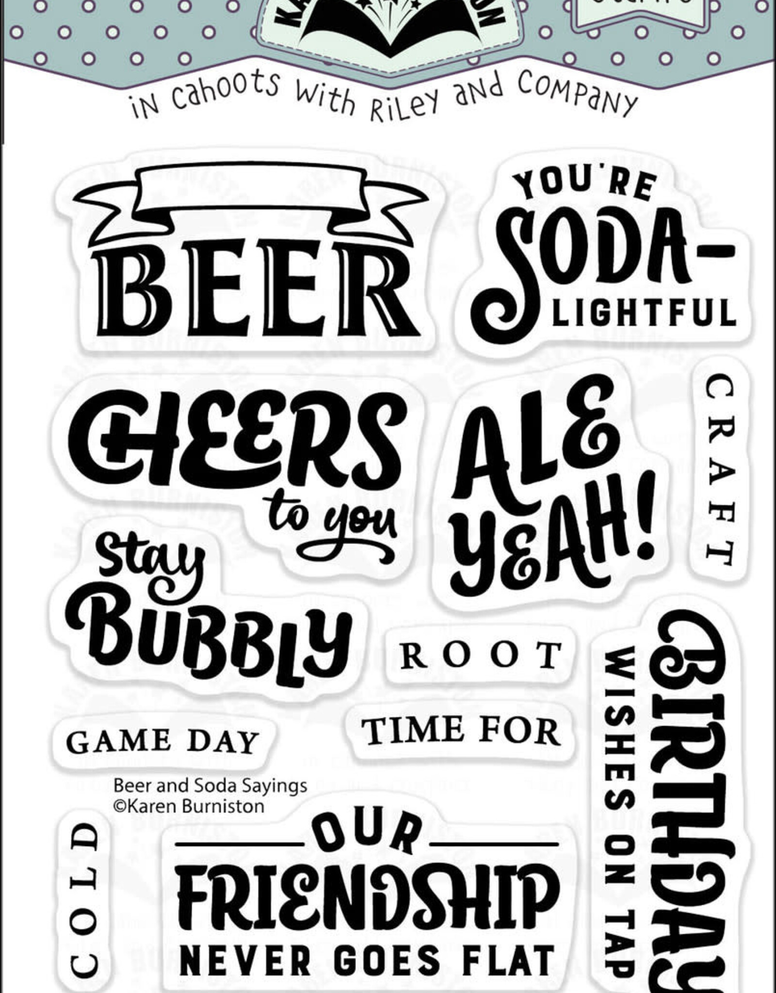 Karen Burniston Karen Burniston  Beer and Soda Sayings  Clear Stamps CS038